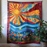 Psychedelic Harmony Quilted Blanket NCU0PT278