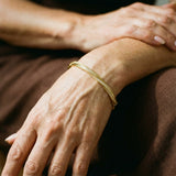 Chic Two-Row Gold and Crystal Bracelet