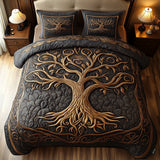 Celestial Roots 3-Piece Quilted Bedding Set NCU0VL874