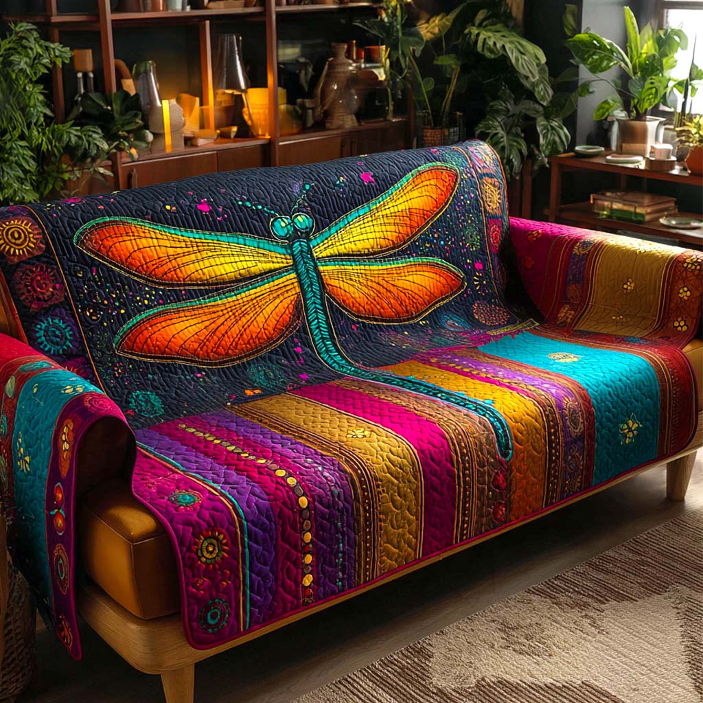 Dragonfly Quilted Sofa Cover NCU0VT326