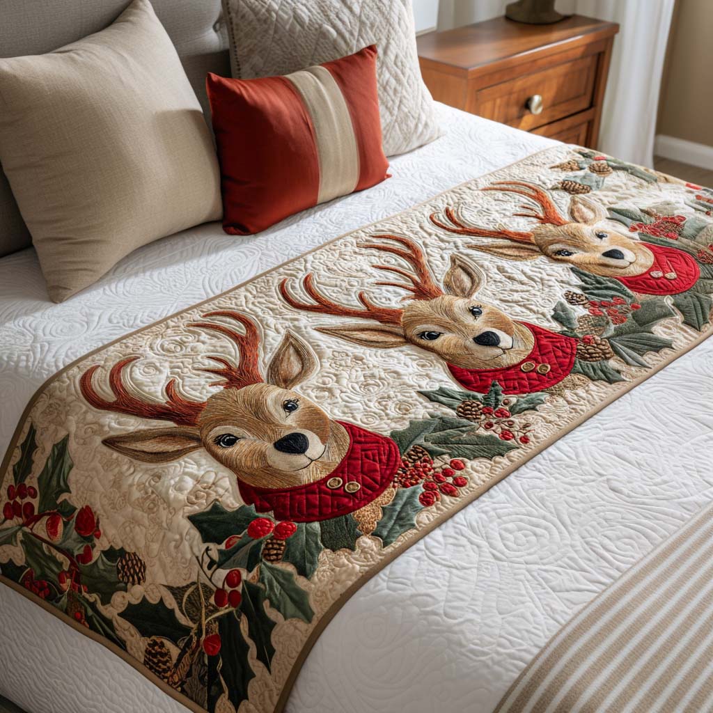 Christmas Quilted Bed Runner NCU0VT252