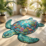 Reef Turtle Custom Shape Area Rug NCU0HH1975