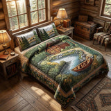 Riverside Cabin Boat 3-Piece Quilted Bedding Set NCU0NT3073