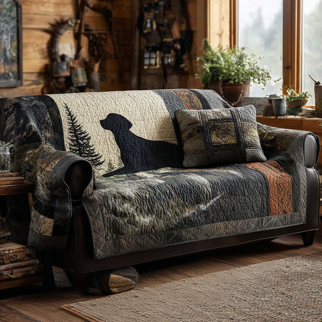 Labrador Retriever Quilted Sofa Cover NCU0VT339
