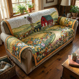 Rustic Harvest Road Quilted Sofa Cover NCU0PT11405