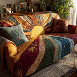 Rustic Patch Sunrise Quilted Sofa Cover NCU0XD2062