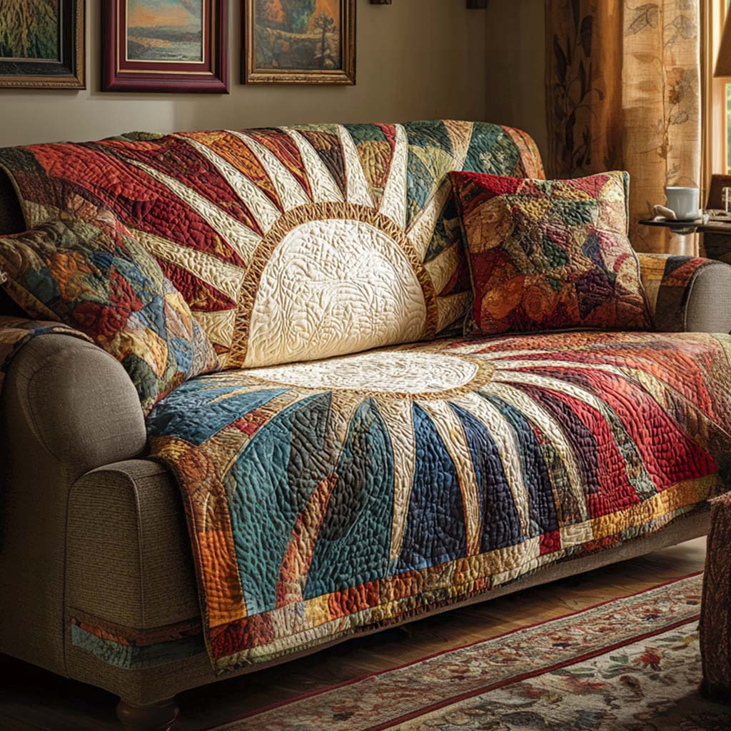 Sunshine Quilted Sofa Cover NCU0VT337