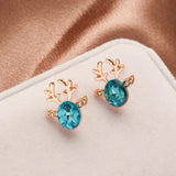 Holiday Reindeer Crystal Earrings