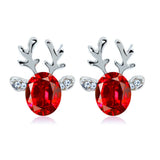 Holiday Reindeer Crystal Earrings