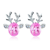 Holiday Reindeer Crystal Earrings