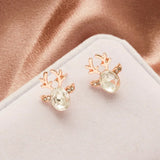 Holiday Reindeer Crystal Earrings