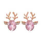 Holiday Reindeer Crystal Earrings