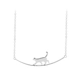 Silver Cat Collar for Adventurous Climbers