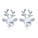 Holiday Reindeer Crystal Earrings