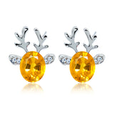 Holiday Reindeer Crystal Earrings