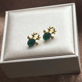 Holiday Reindeer Crystal Earrings