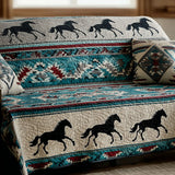 Saddle Sunset Quilted Sofa Cover NCU0NT11949