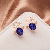 Holiday Reindeer Crystal Earrings