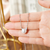 Cat Ear Pearl Necklace and Earring Set
