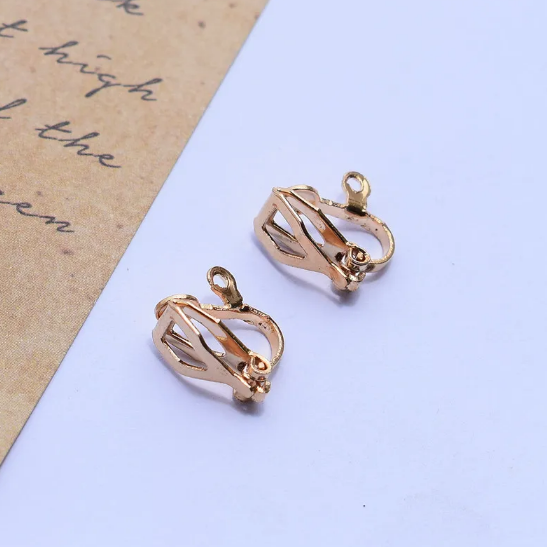 Beaten Copper Stud Earrings