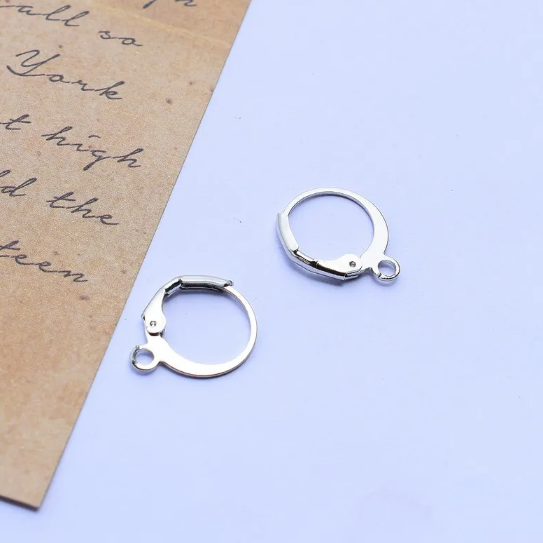 Beaten Copper Stud Earrings