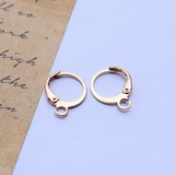 Beaten Copper Stud Earrings