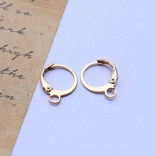 Beaten Copper Stud Earrings