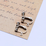 Beaten Copper Stud Earrings