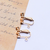 Beaten Copper Stud Earrings