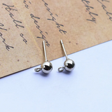 Beaten Copper Stud Earrings