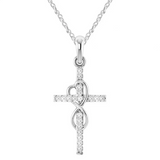Cross Pendant Necklace with Diamond Alloy
