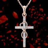 Cross Pendant Necklace with Diamond Alloy