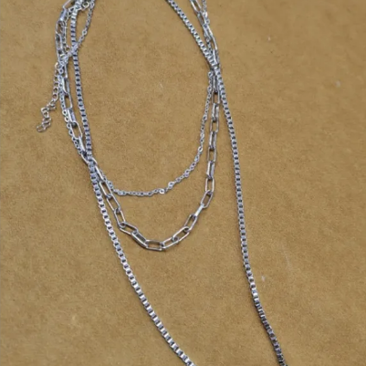 Triple-Layer Stainless Steel Necklace