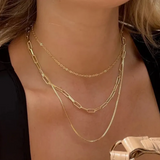 Triple-Layer Stainless Steel Necklace