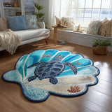 Sea Spirit Flow Custom Shape Area Rug NCU0DV9646
