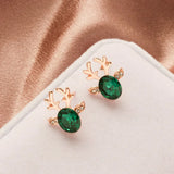 Holiday Reindeer Crystal Earrings
