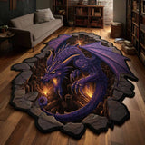 Shadow Flame Custom Shape Area Rug NCU0XD2707
