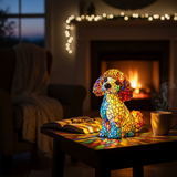 Poodle Lamp in a Sitting Pose
