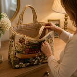 Quilted Tote Bag - Floral Pattern