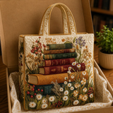 Quilted Tote Bag - Floral Pattern