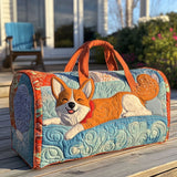 Smiling Corgi Quilted Duffle Bag NCU0PT9363