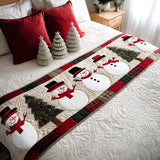 Snowman Cheer Quilted Bed Runner NCU0PT9040