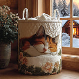 Cat Quilted Laundry Basket NCU0QN041