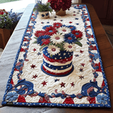 Stars in Bloom Quilted Table Runner NCU0PT3314