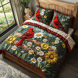 Cardinal 3-Piece Quilted Bedding Set NCU0VT198