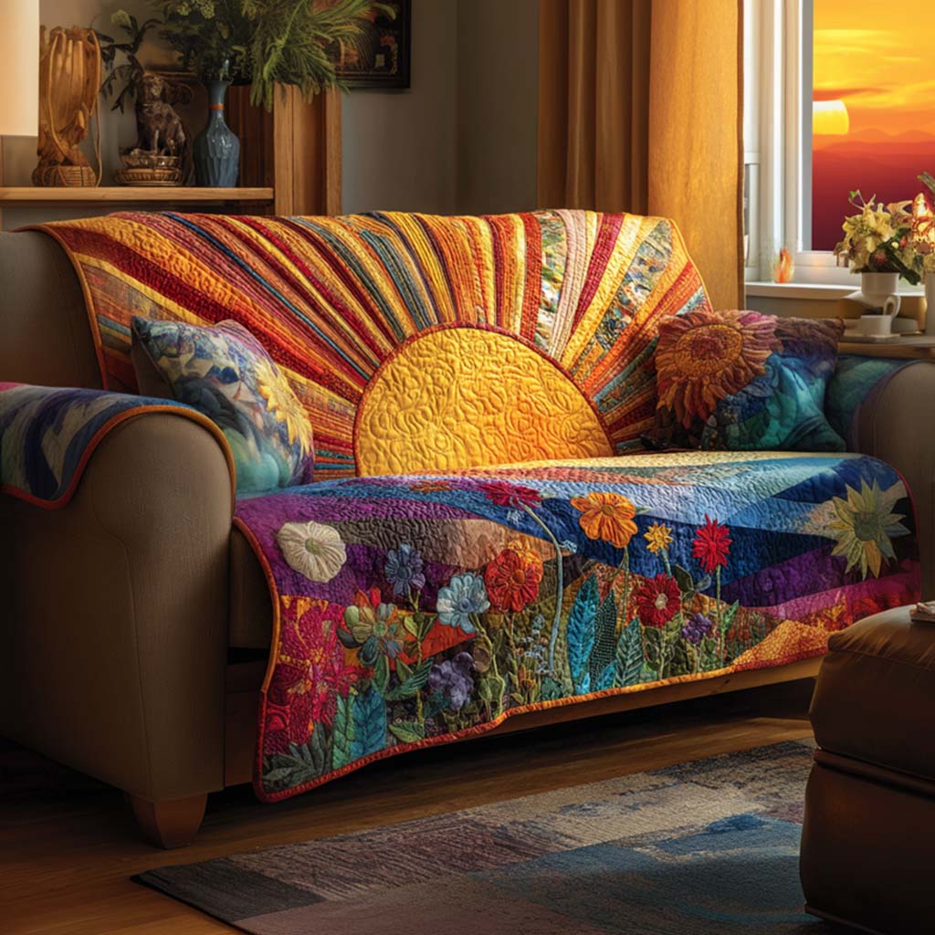 Sunshine Quilted Sofa Cover NCU0VT337