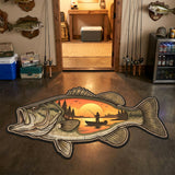 Sunset Bass Custom Shape Area Rug NCU0TV1865
