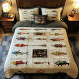 Tackle Box Dreams 3-Piece Quilted Bedding Set NCU0PT5305