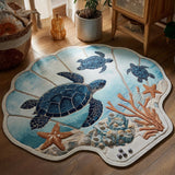 Tidal Harmony Custom Shape Area Rug NCU0DV9648