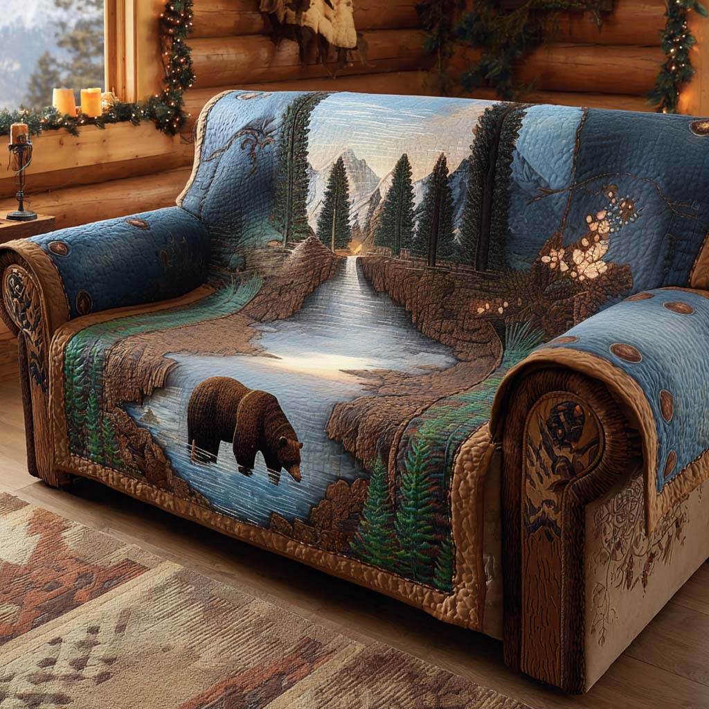 Bear Quilted Sofa Cover NCU0VT332